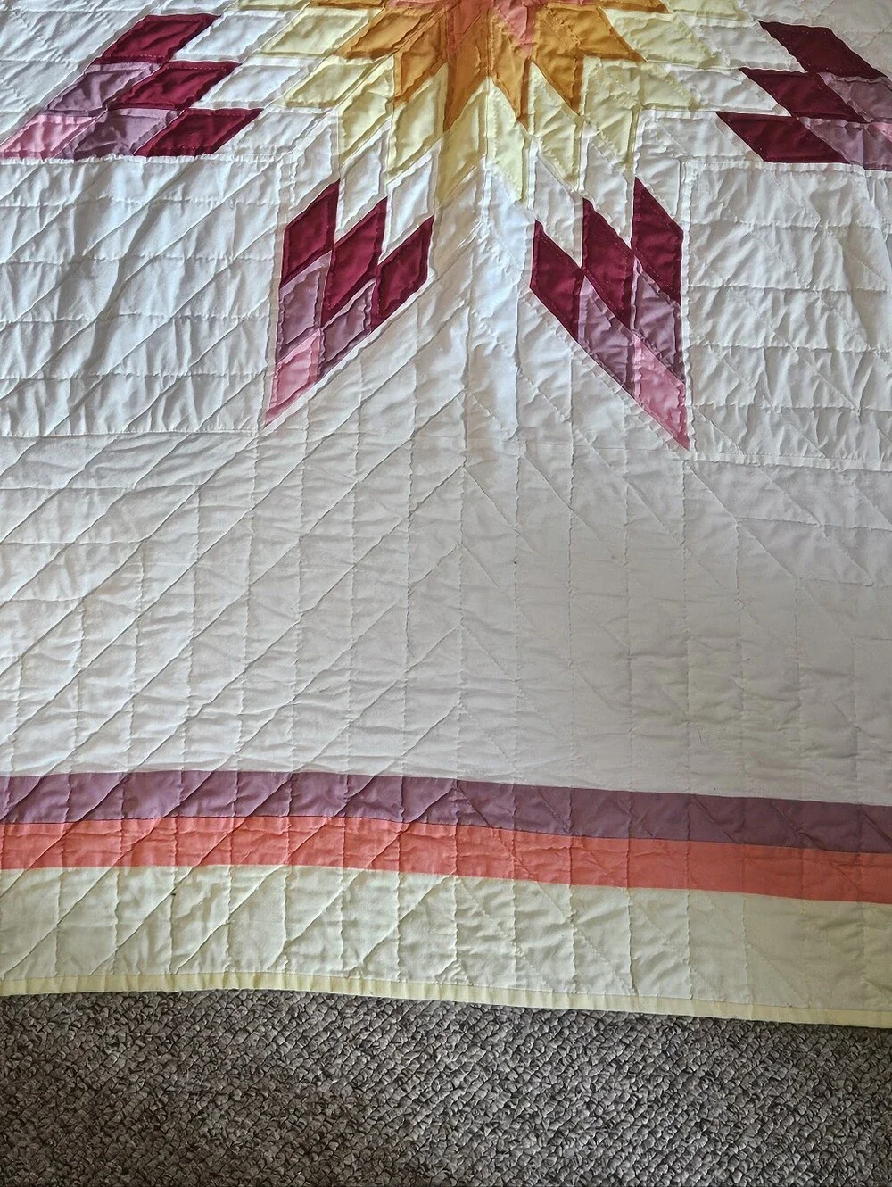 Vintage Handmade Star Quilt